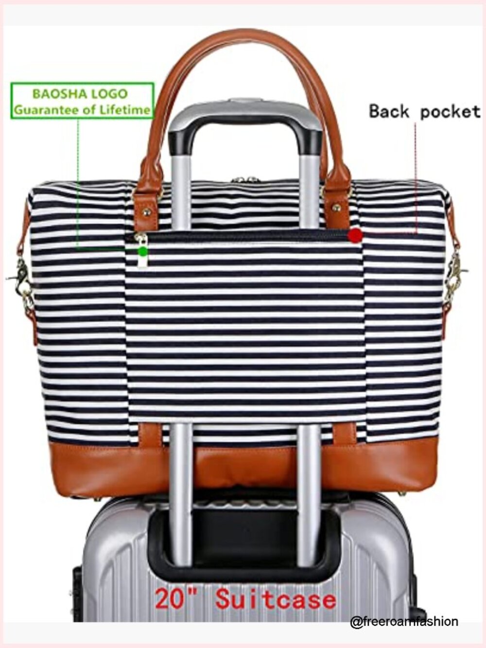 Canvas Travel Weekender Duffel Tote Carry-on Overnight Bag - Picture 2 of 7